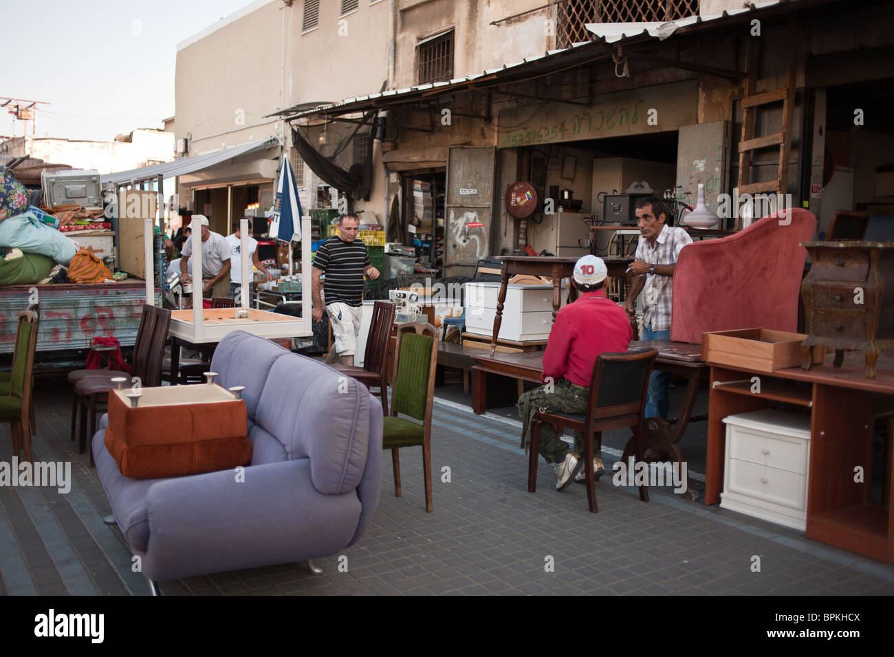 Old And Used Furniture Displayed For Sale At Jaffa Flea Market Stock Photo Alamy