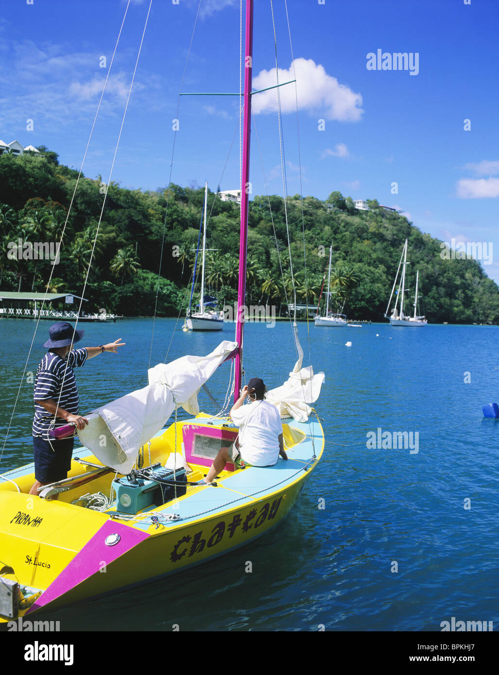 Marigot Bay, St Lucia, Caribbean Stock Photo Alamy