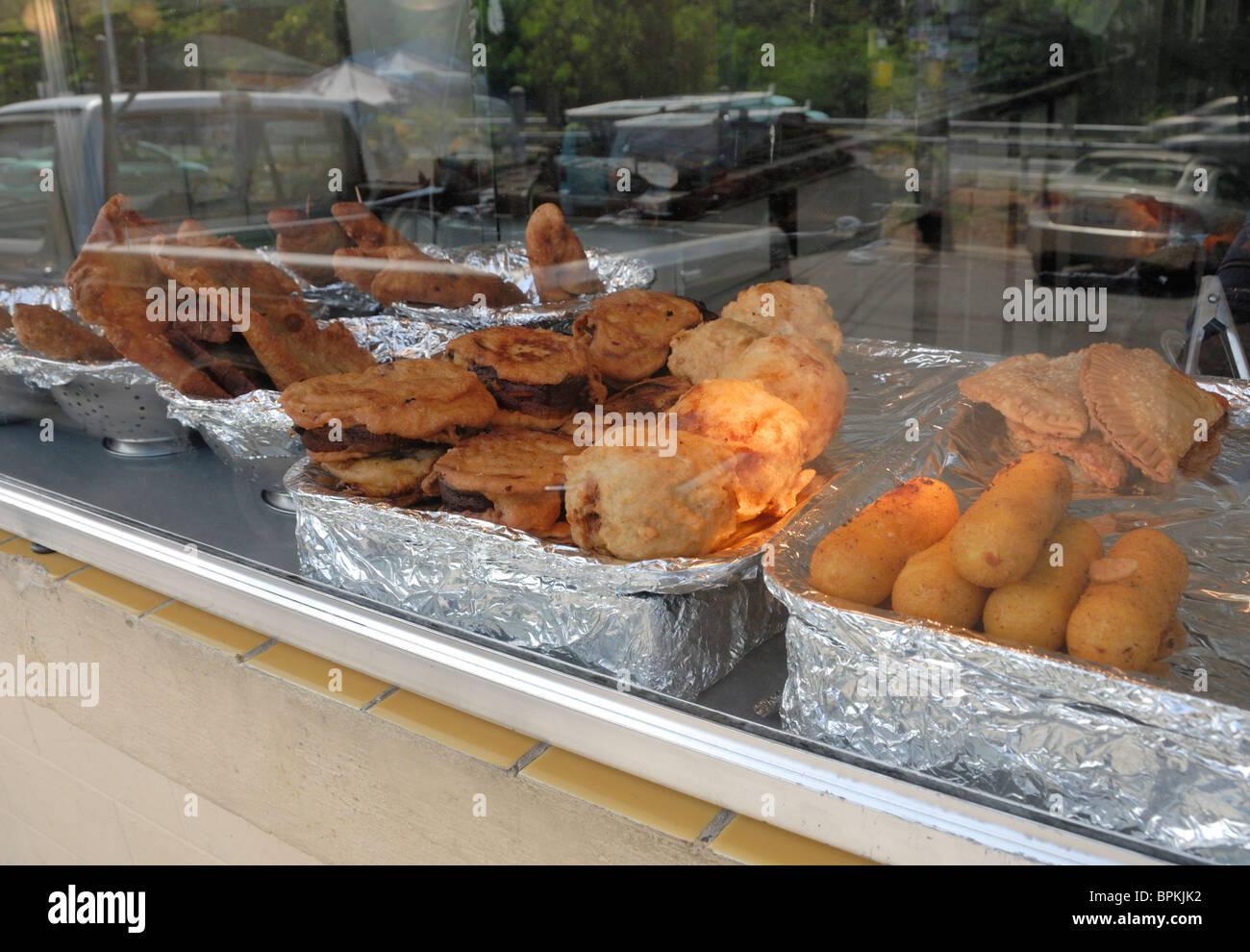 food offered at a Kioskos de luquillo, Puerto Rico Stock Photo Alamy