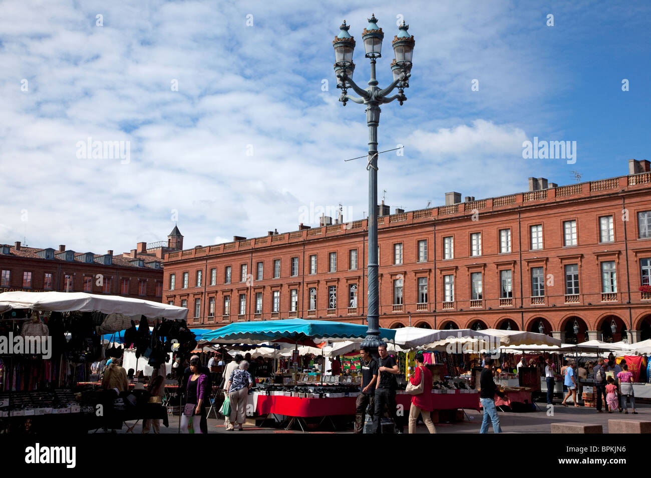 Market in Place de Capitole, Toulouse, France Stock Photo