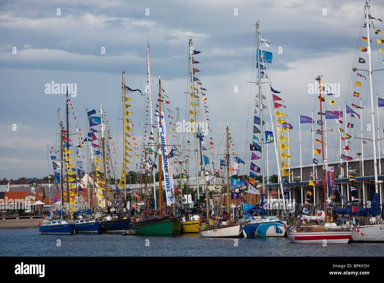 Sailing Vessels moored in the Marina in Hartlepool at the 2010 Tall