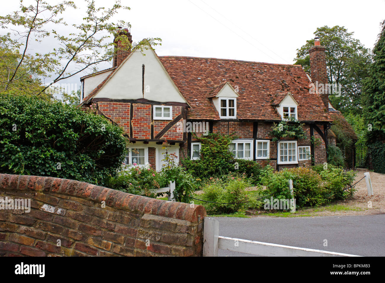 Misbourne Cottage in Denham used as the home of Miss Marple in films made by the actress Margaret Rutherford. Stock Photo