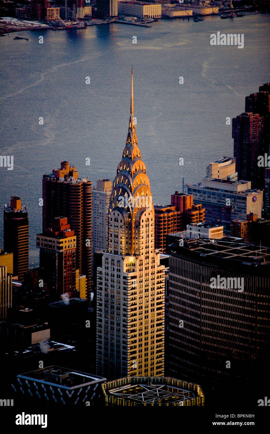Aerial Photo of Chrysler building in New York City. Stock Photo