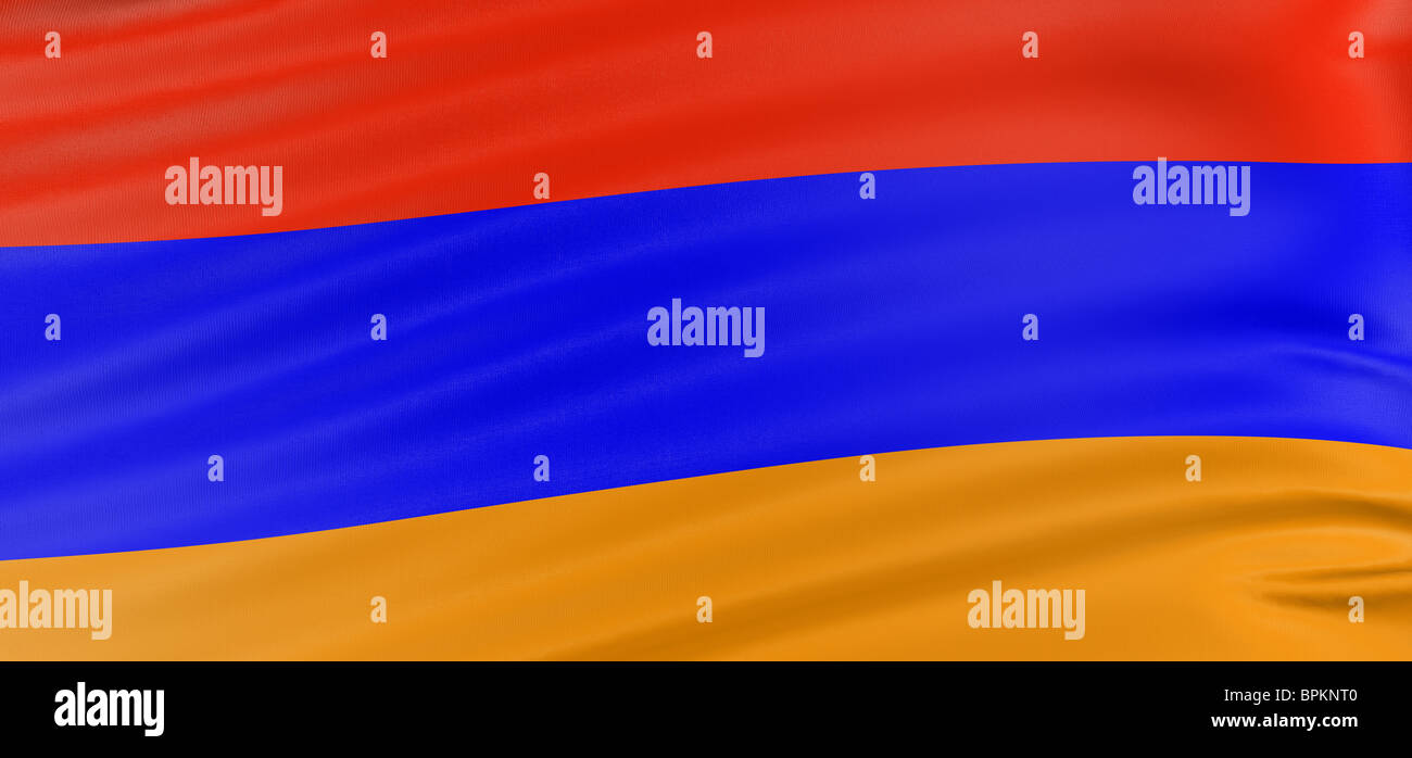 3D Armenian flag Stock Photo - Alamy