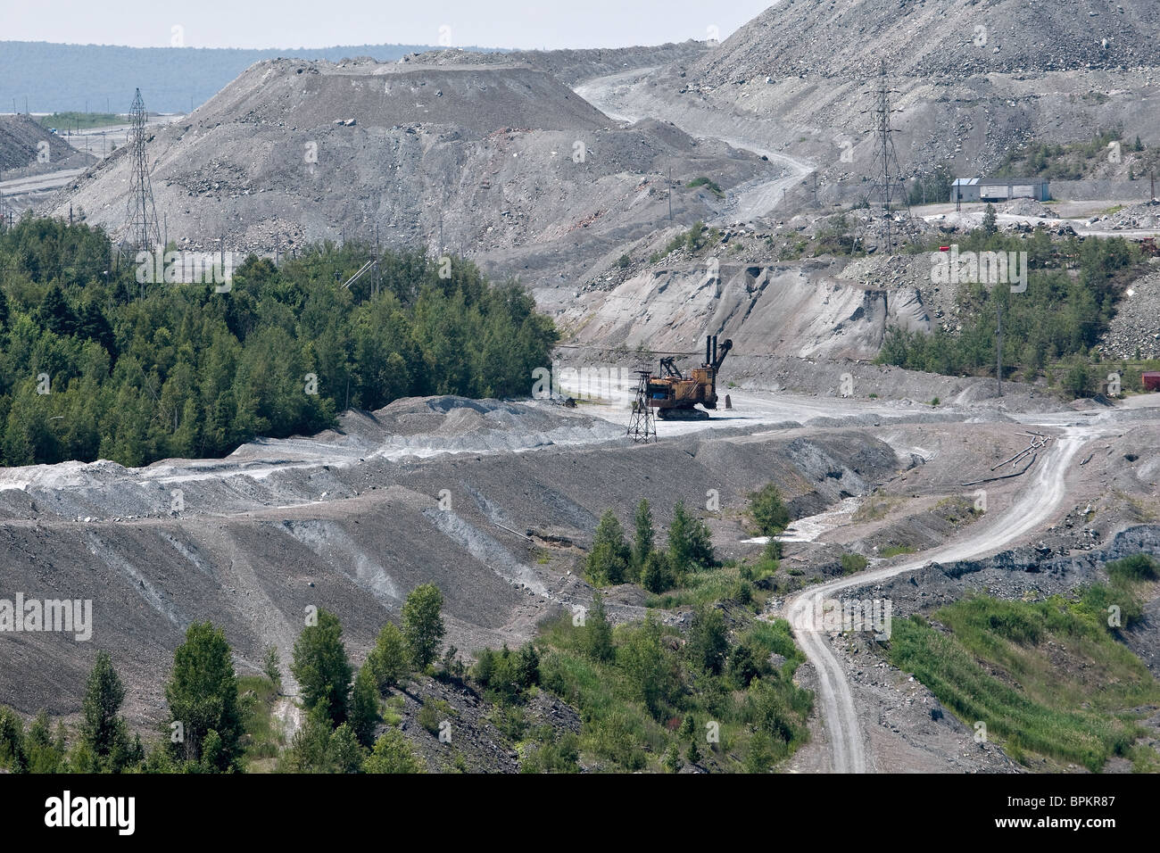 Jeffrey Asbestos Mine open pit is pictured in the town of Asbestos