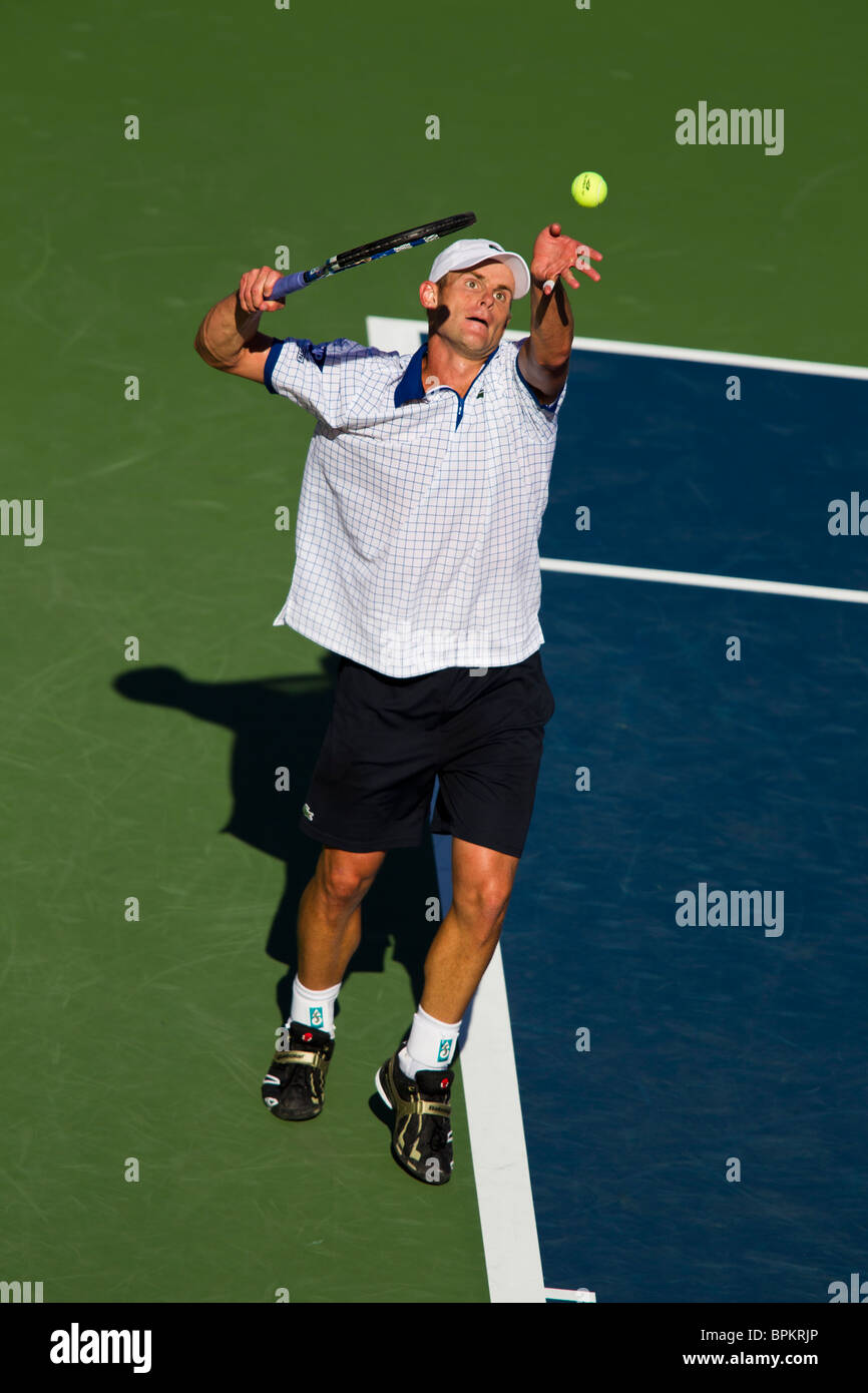 Andy Roddick (USA) competing at the 2010 US Open Tennis Stock Photo - Alamy