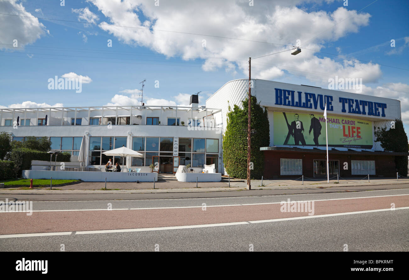 The Bellevue Theatre and and the Restaurant Jacobsen in Klampenborg - all  designed by the Danish architect Arne Jacobsen Stock Photo - Alamy