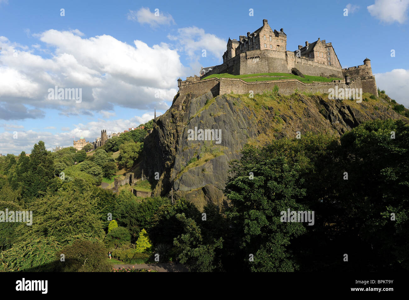 Edinburgh Castle in the centre Of Edinburgh the Scottish Capital Stock Photo