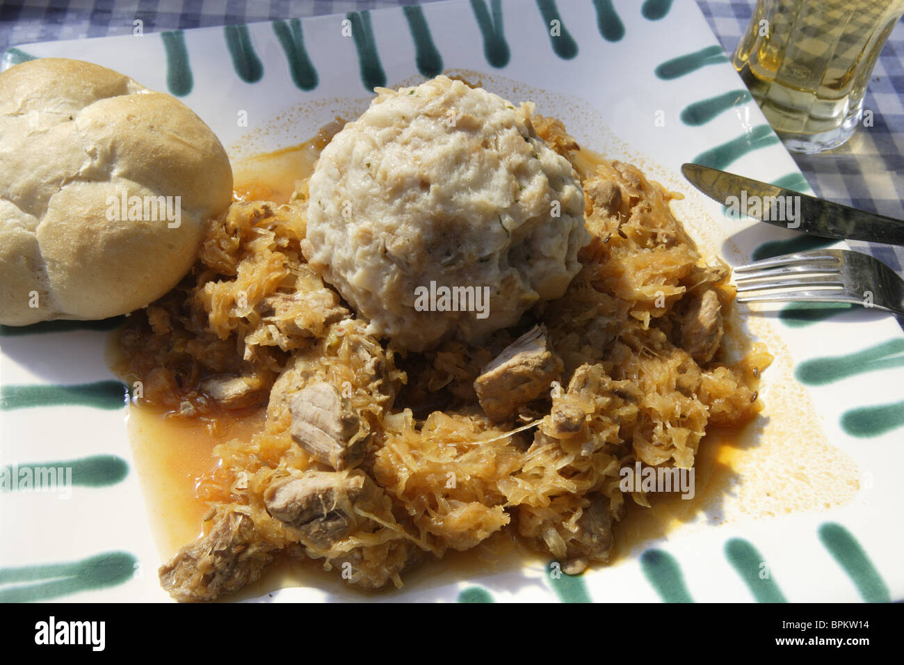 Sauerkraut and dumplings are a typical dish in Lower Austria, Austria