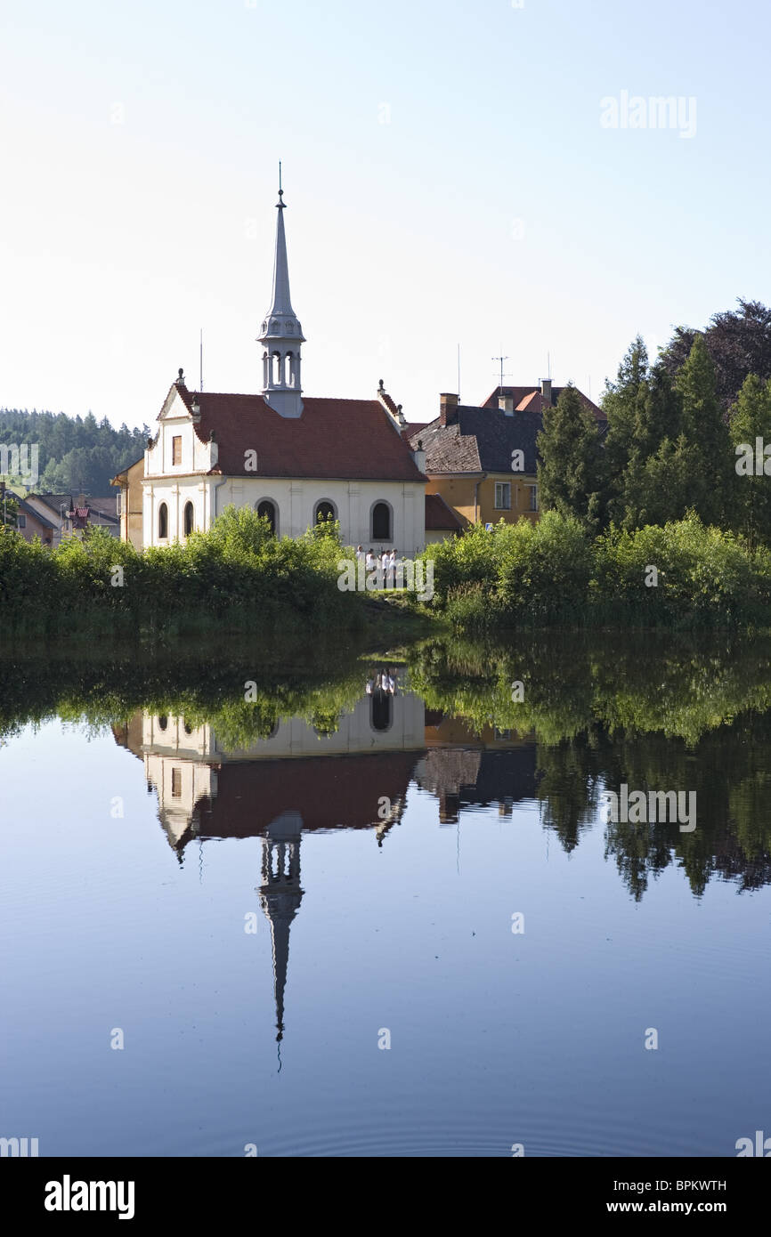 Chapel in Vyssi Brod, South Bohemia, Sumava, Czech republic Stock Photo