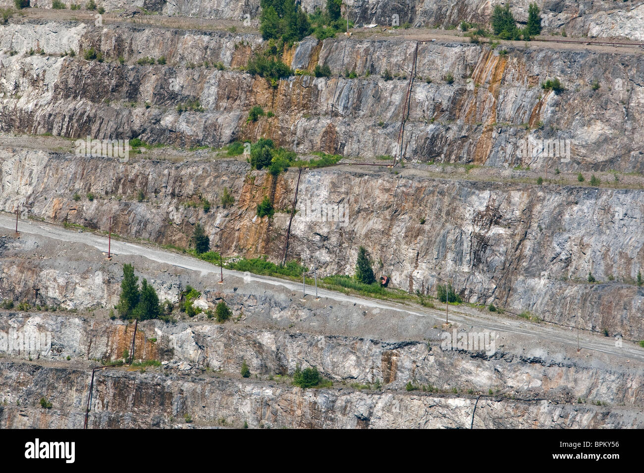 Jeffrey Asbestos Mine open pit is pictured in the town of Asbestos
