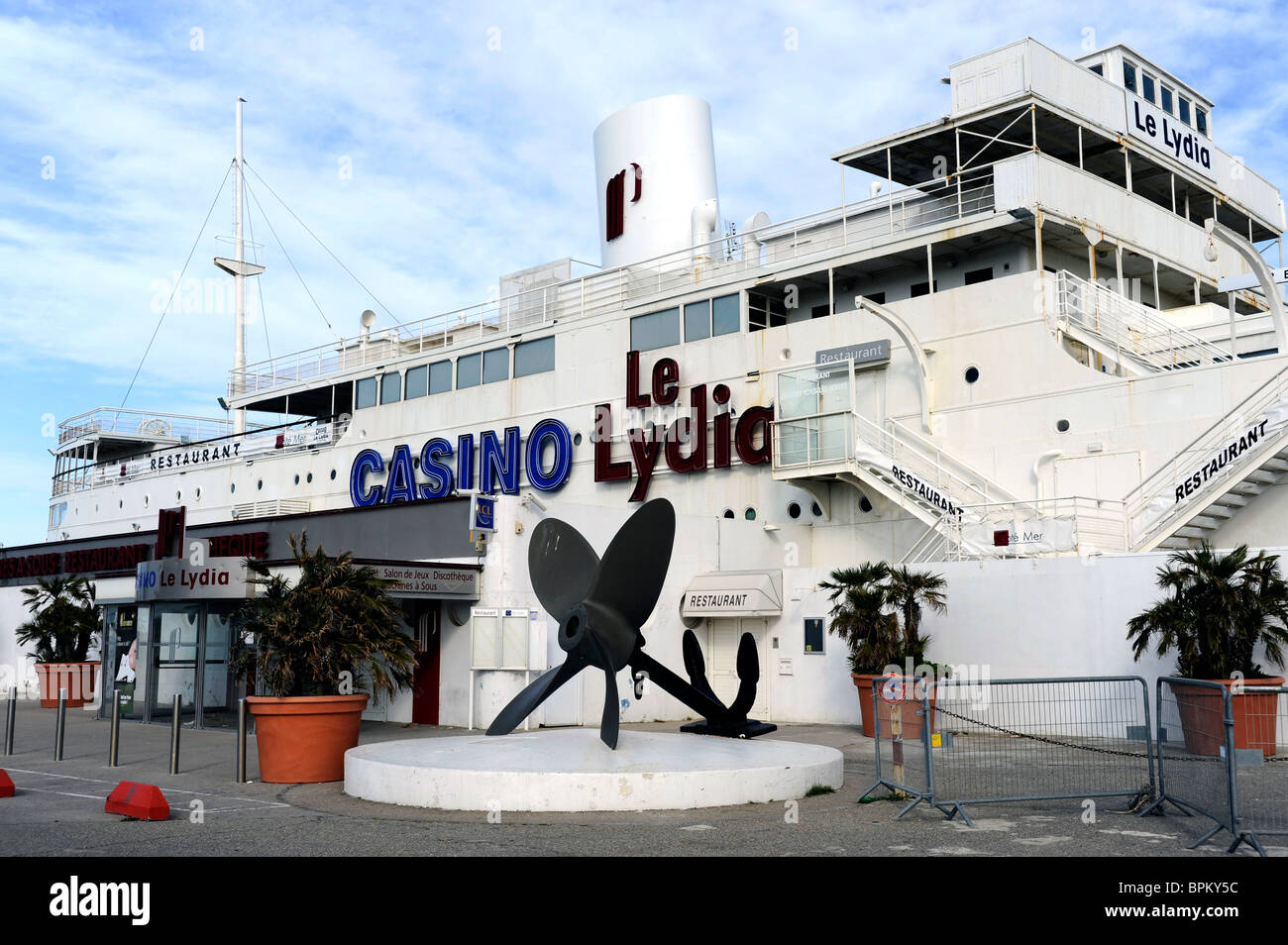 Le Lydia,Partouche casino,on the beach, Avenue du Paquebot des Sables, Port-Barcarès,Pyrenees-Oriental,France Stock Photo