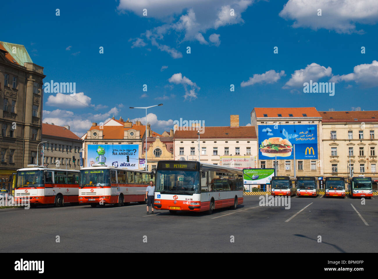 Andel autobusove nadrazi the Andel bus station Smichov district Prague Czech Republic Stock Photo