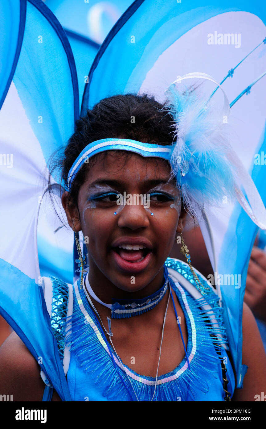 Portrait of a girl at the Notting Hill Carnival Children's Day Parade ...