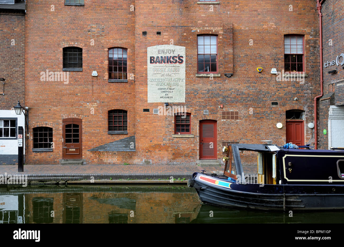Victorian canalside buildings adjacent to Gas Street in Birmingham. Stock Photo