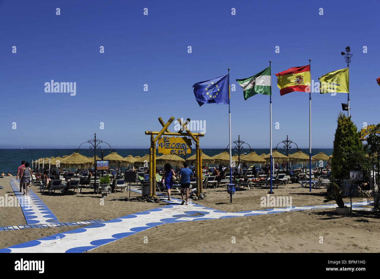 Beach bar, Torremolinos, Andalusia, Spain Stock Photo