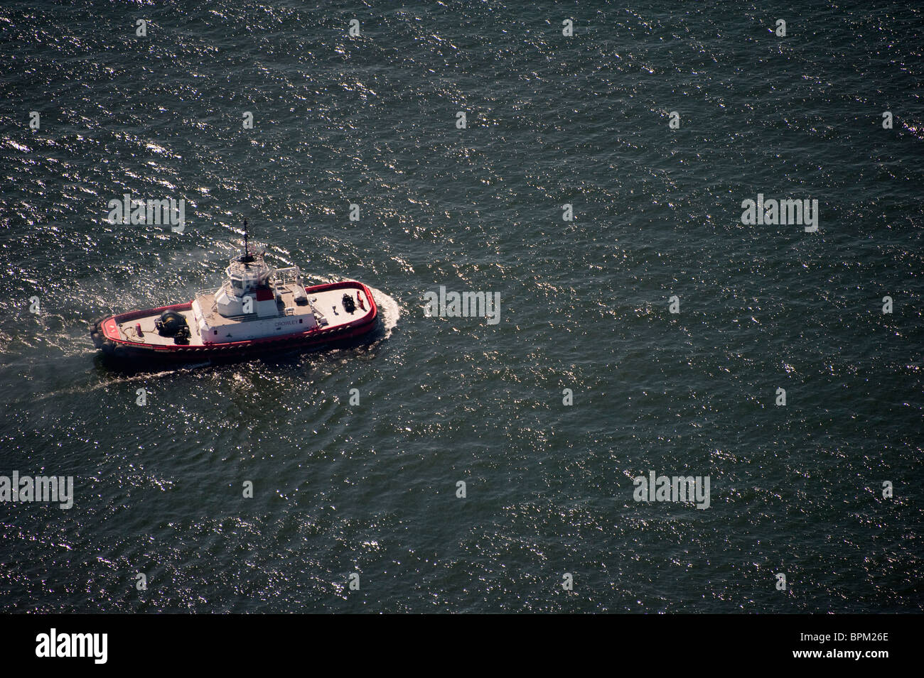 Crowley Tug Boat Response in Georgia Strait, Washington Stock Photo