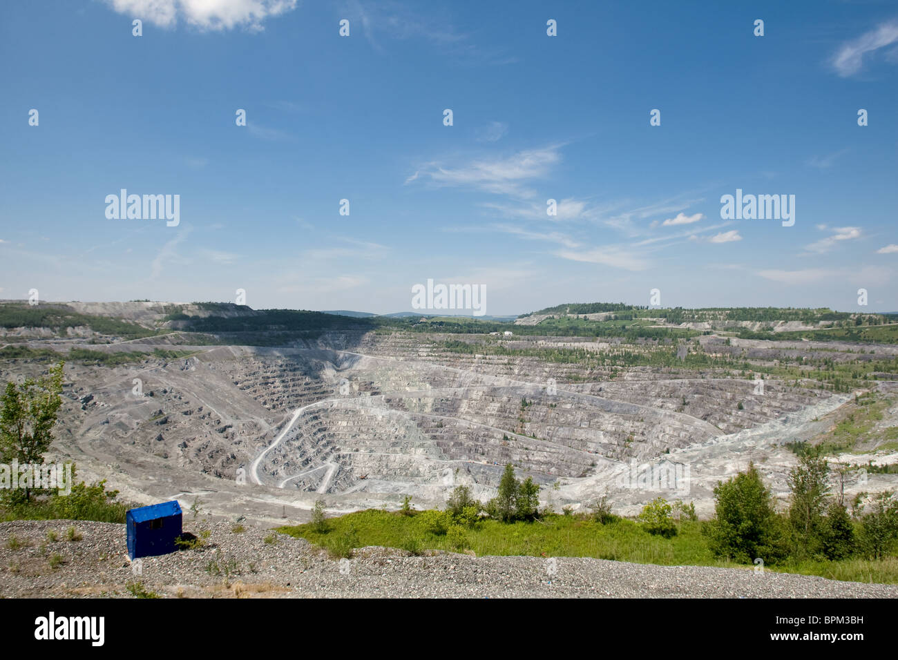 Jeffrey Asbestos Mine open pit is pictured in the town of Asbestos