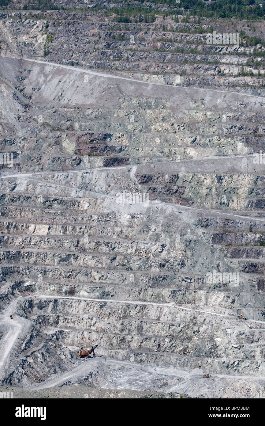 Jeffrey Asbestos Mine open pit is pictured in the town of Asbestos