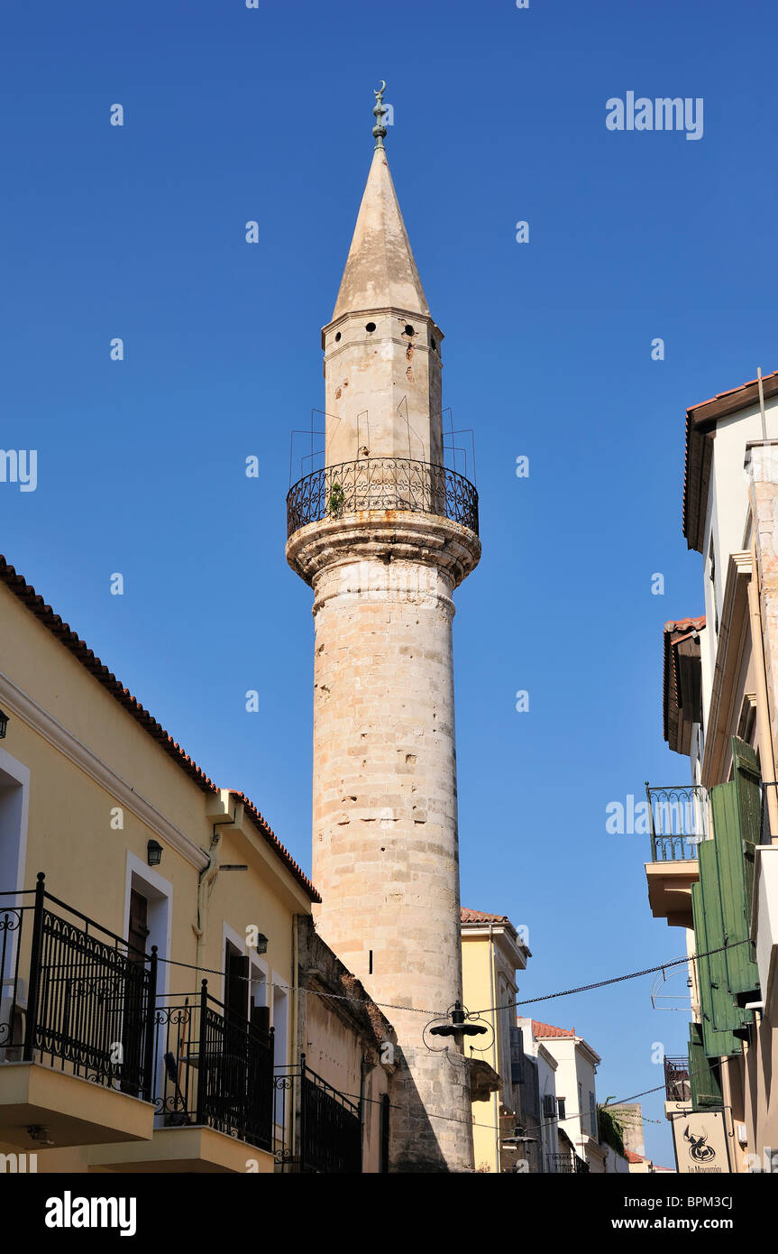 Turkish minaret at the old city of Chania, Crete island, Greece Stock ...