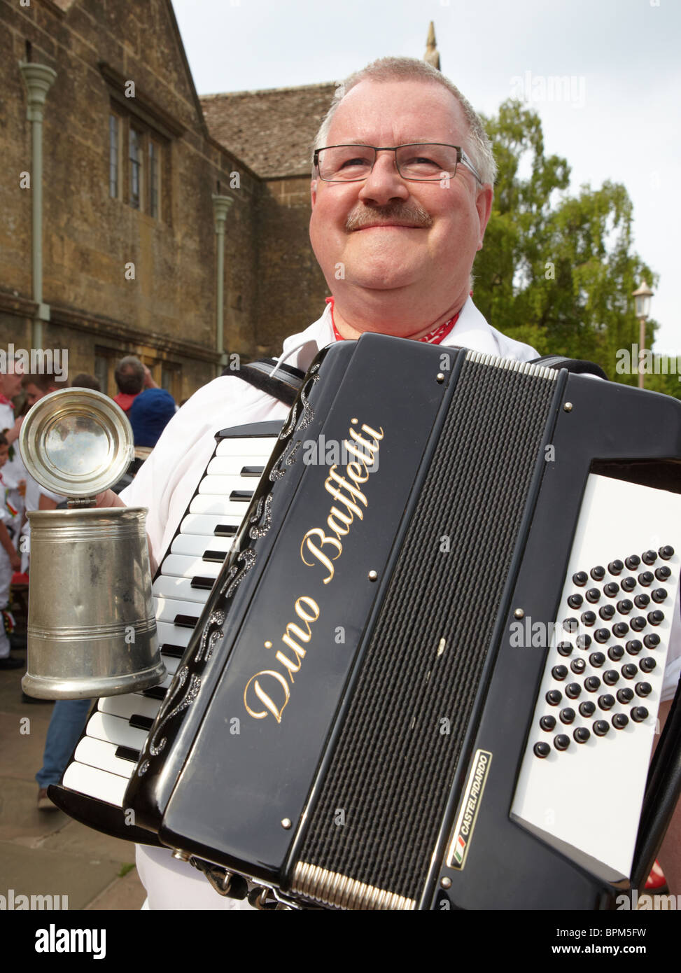 Accordion Player Chipping Campden Cotswolds UK Europe Stock Photo