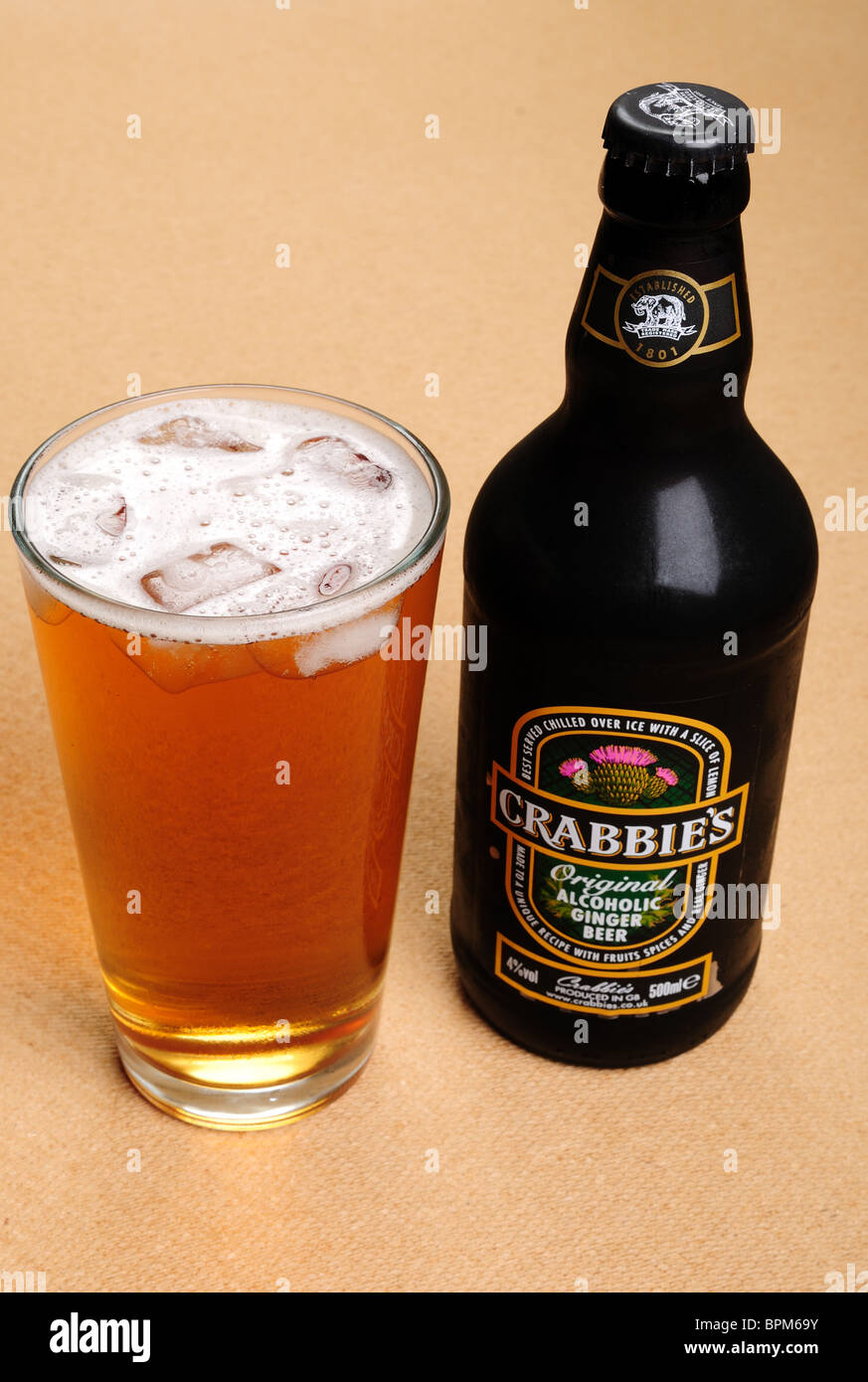 Crabbie's Original Ginger Beer. Stock Photo