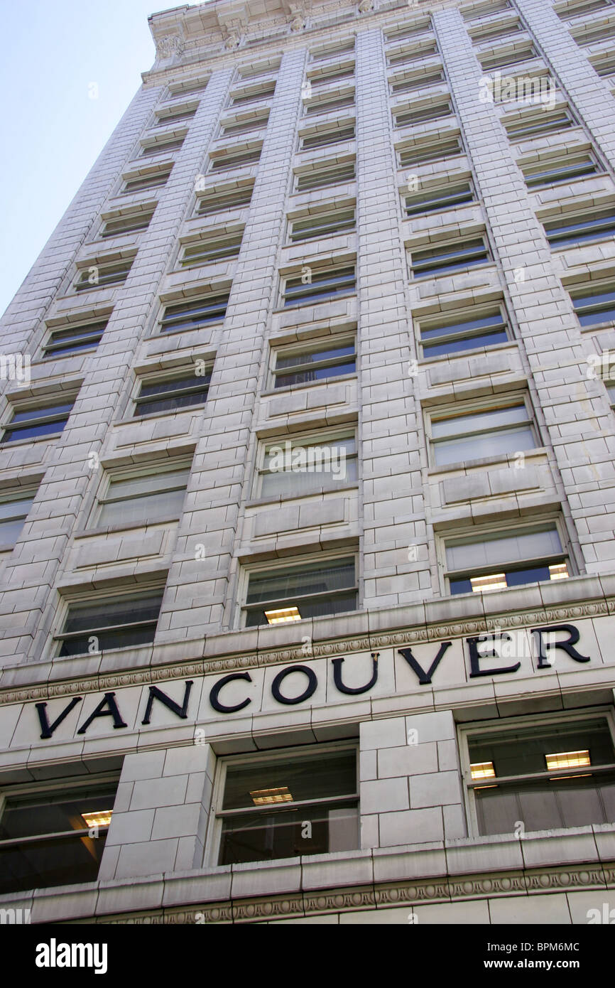 Vancouver Block building, Granville Street, Vancouver, British Columbia, Canada Stock Photo