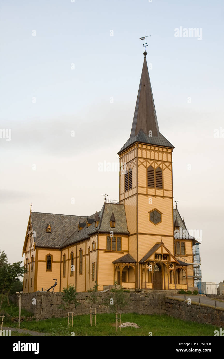 Vågan church, 'The Cathedral of the Lofoten' Stock Photo