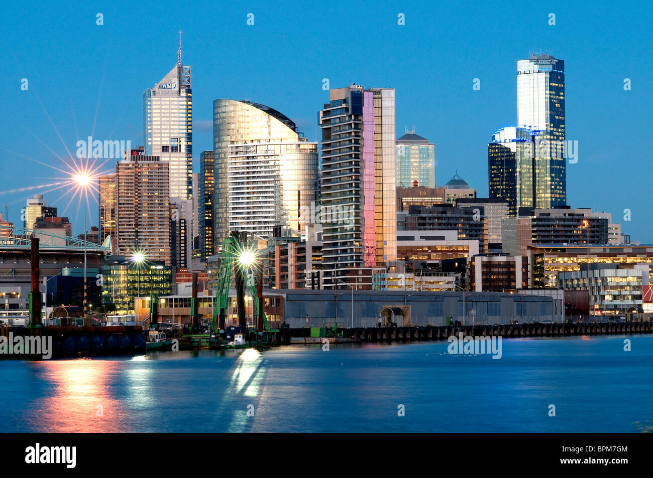 Melbourne skyline and Yarra River, Australia Stock Photo