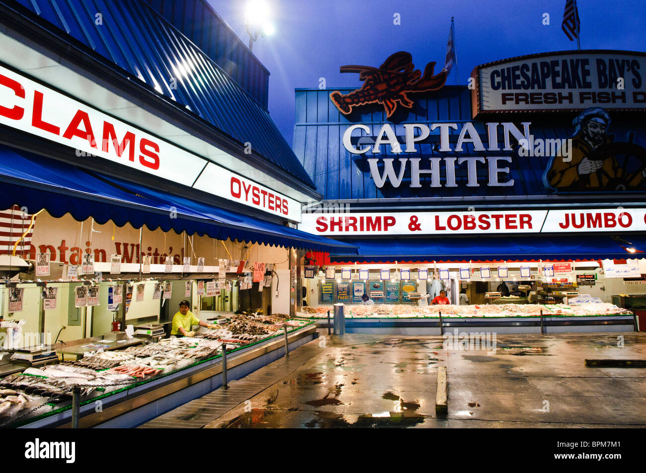 WASHINGTON DC, USA Night shots of Washington DC's Maine Avenue Fish