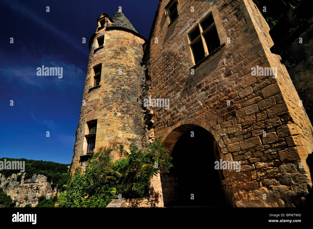 France: Historic building Manoir de Tarde in La Roque Gageac Stock Photo