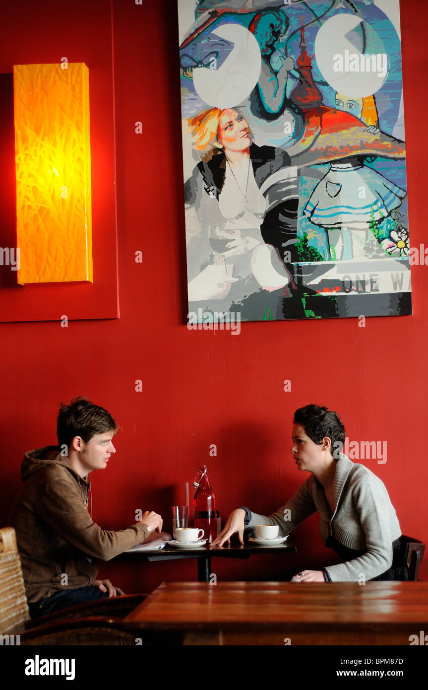 Coffee shop, Sydney Road, Brunswick, Melbourne, Australia Stock Photo