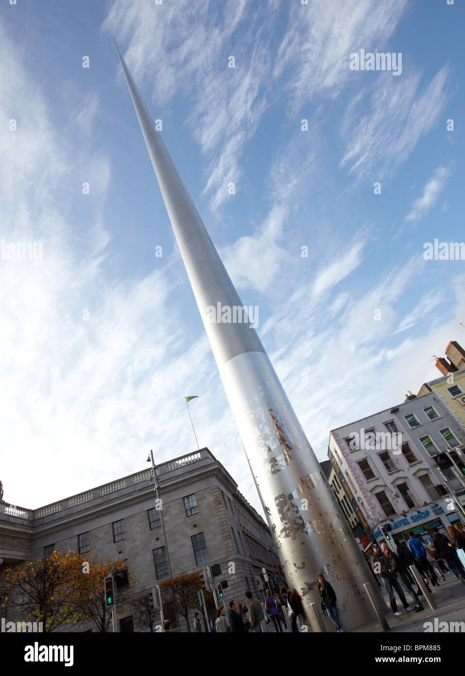 The Millennium Needle Monument Of Light Dublin Ireland Europe Stock