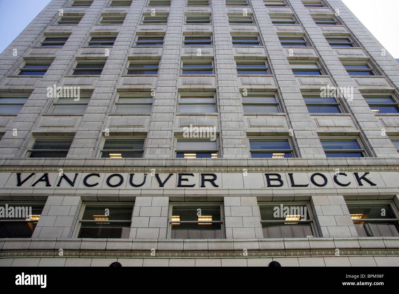 Vancouver Block building, Granville Street, Vancouver, British Columbia, Canada Stock Photo