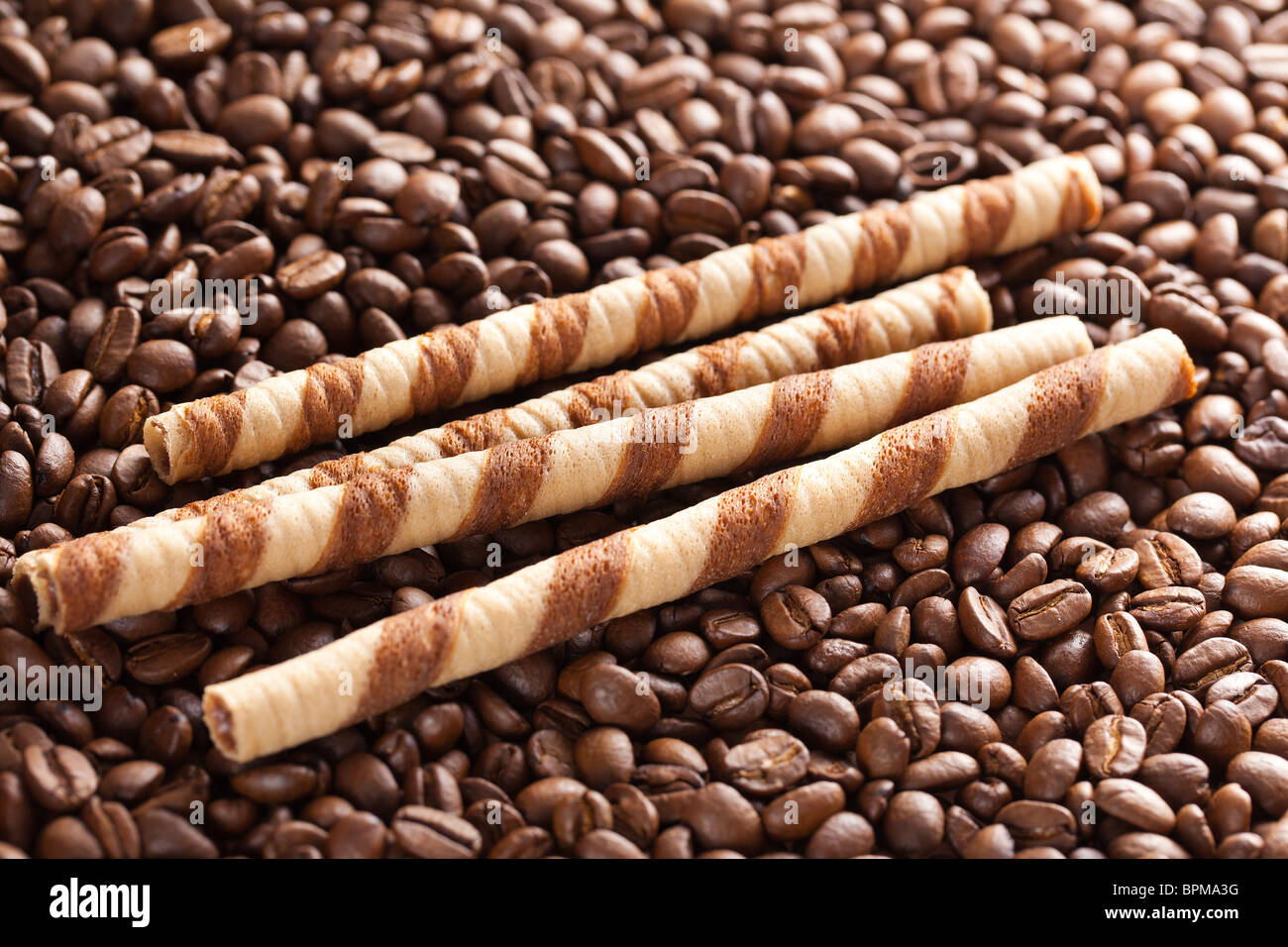 the photo shot of coffee rolls Stock Photo Alamy