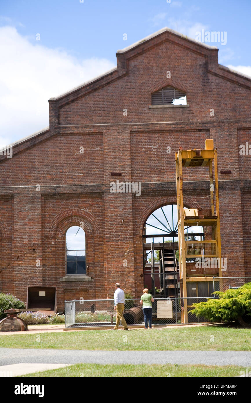 The facade of the boiler house at the Beaconsfield gold mine Stock Photo