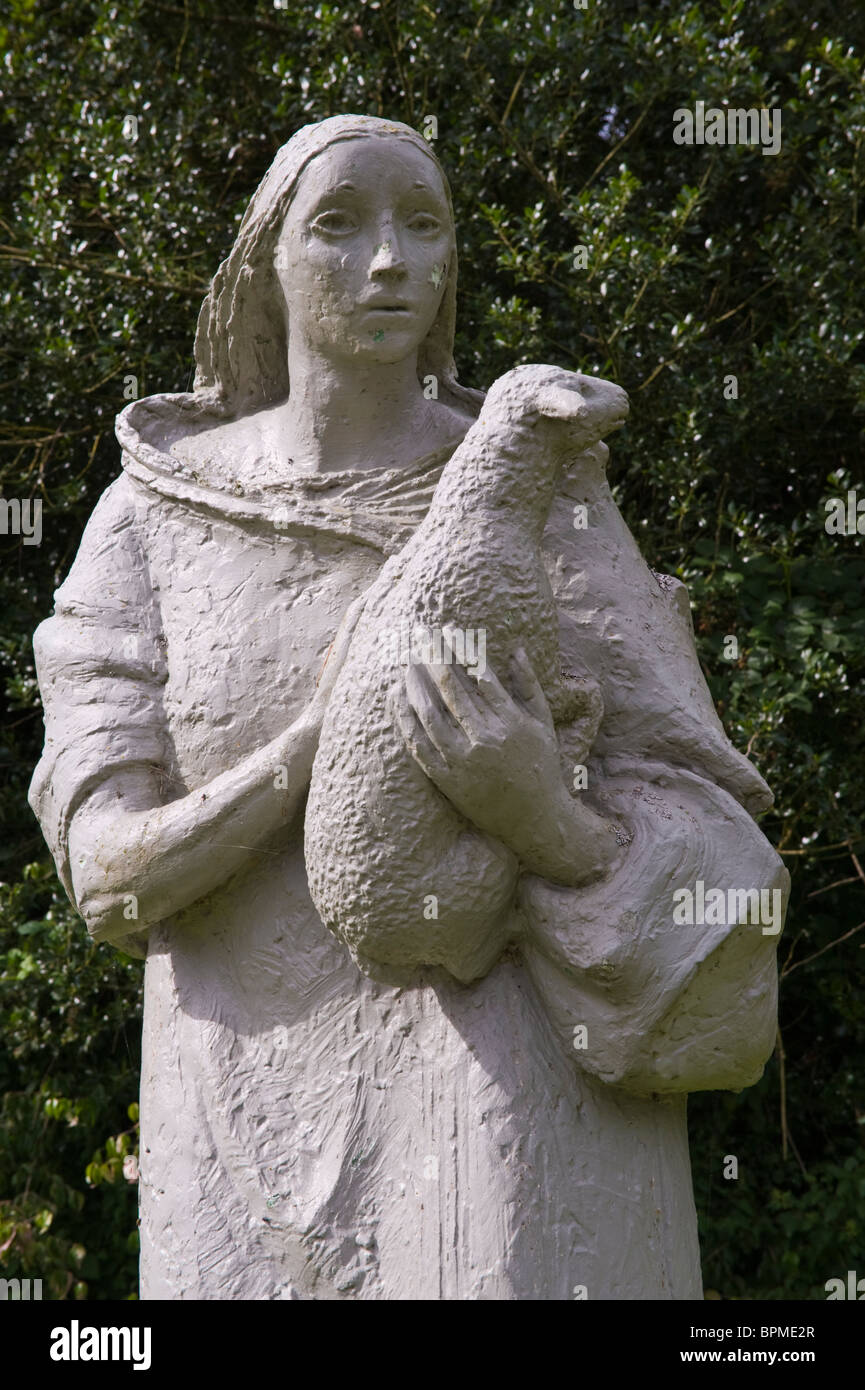 GAIA sculpture by Edward Folkard in Llandrindod Wells Powys Mid Wales UK Stock Photo