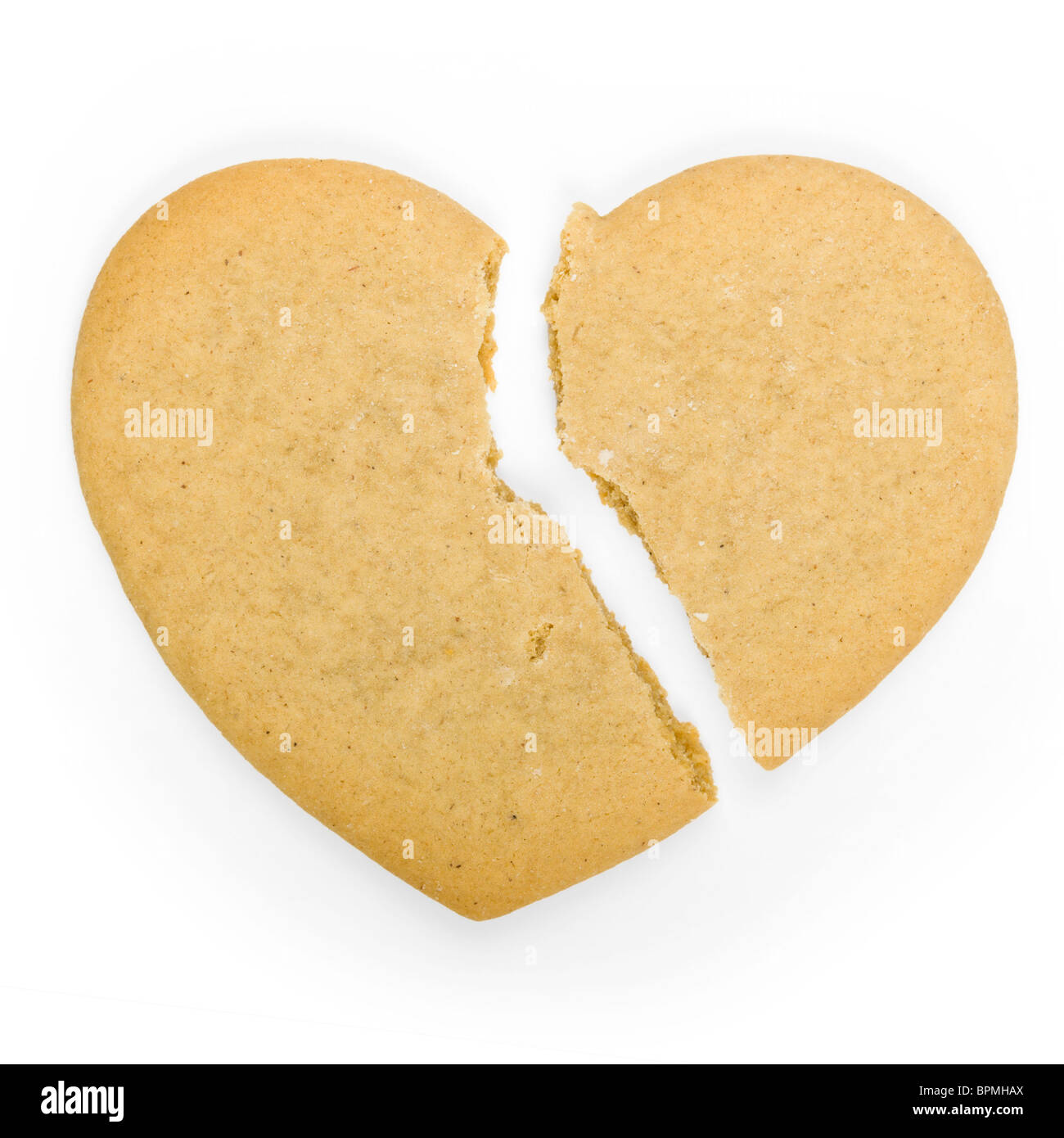 Broken heart cookie Stock Photo Alamy