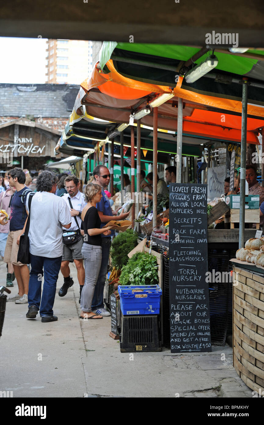 The Brighton Farm produce market held every Saturday in North Road UK Stock Photo
