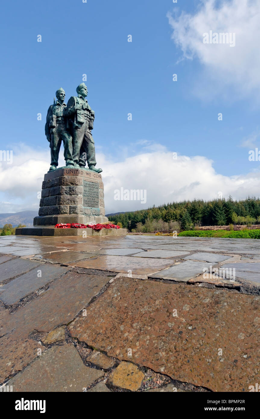 Commando Memorial at Spean Bridge in the Scottish Highlands Stock Photo