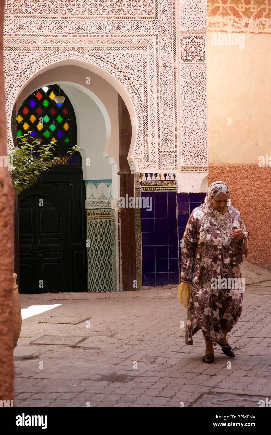 Tomb of Sidi Abd al Aziz, Marrakech medina, Stock Photo