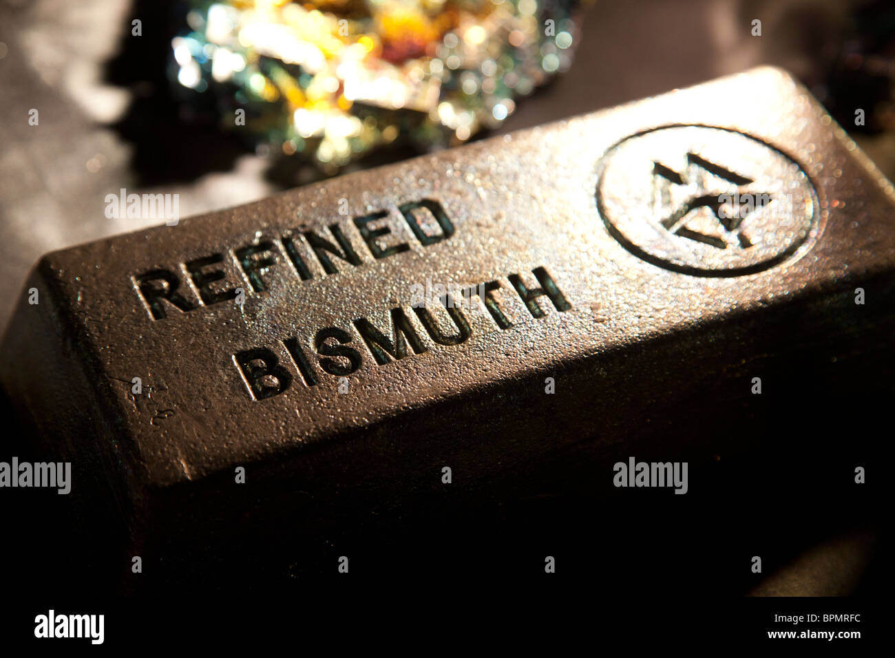Refined Bismuth Ingot Stock Photo