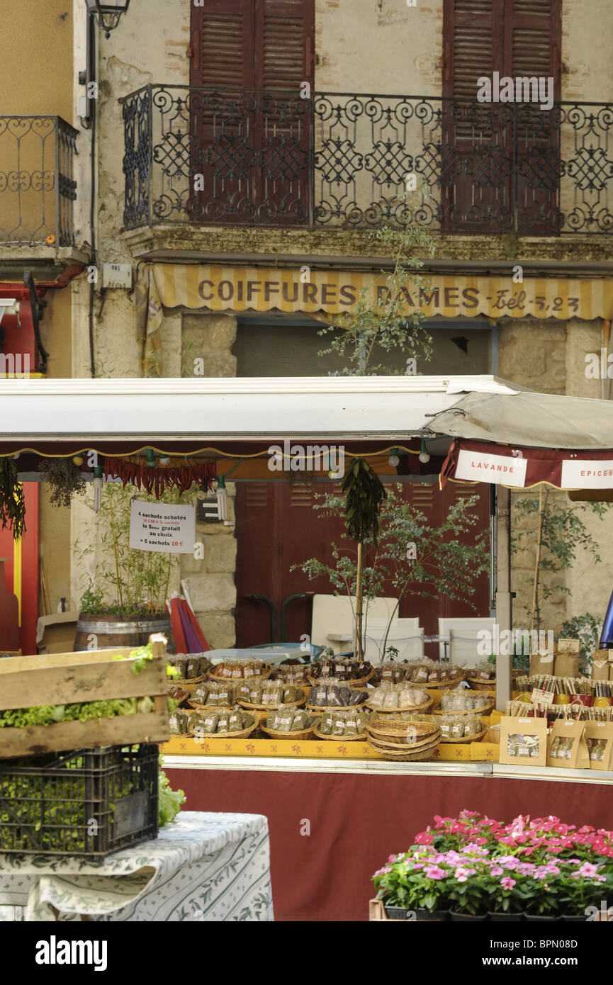 Provencal market at BuislesBaronnies, Haute Provence, Provence