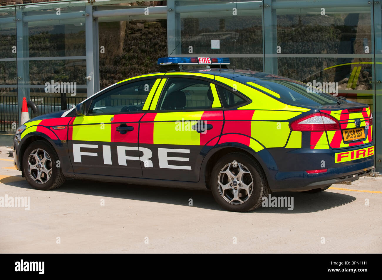 Fire Brigade Senior Officer fast response car Stock Photo
