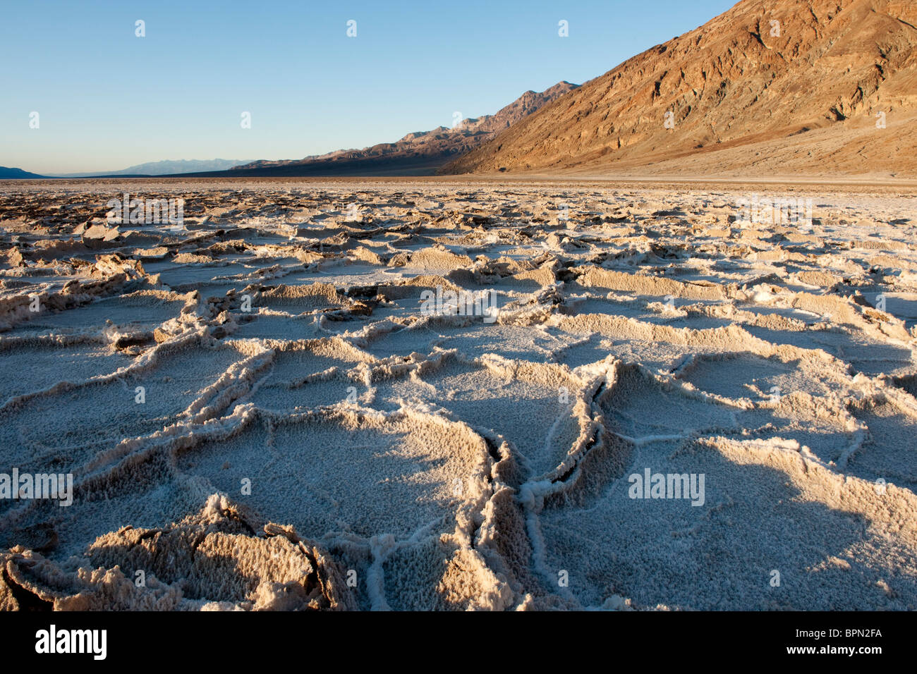 Badwater basin, 282 feet (86m) below sea level, Death Valley National ...