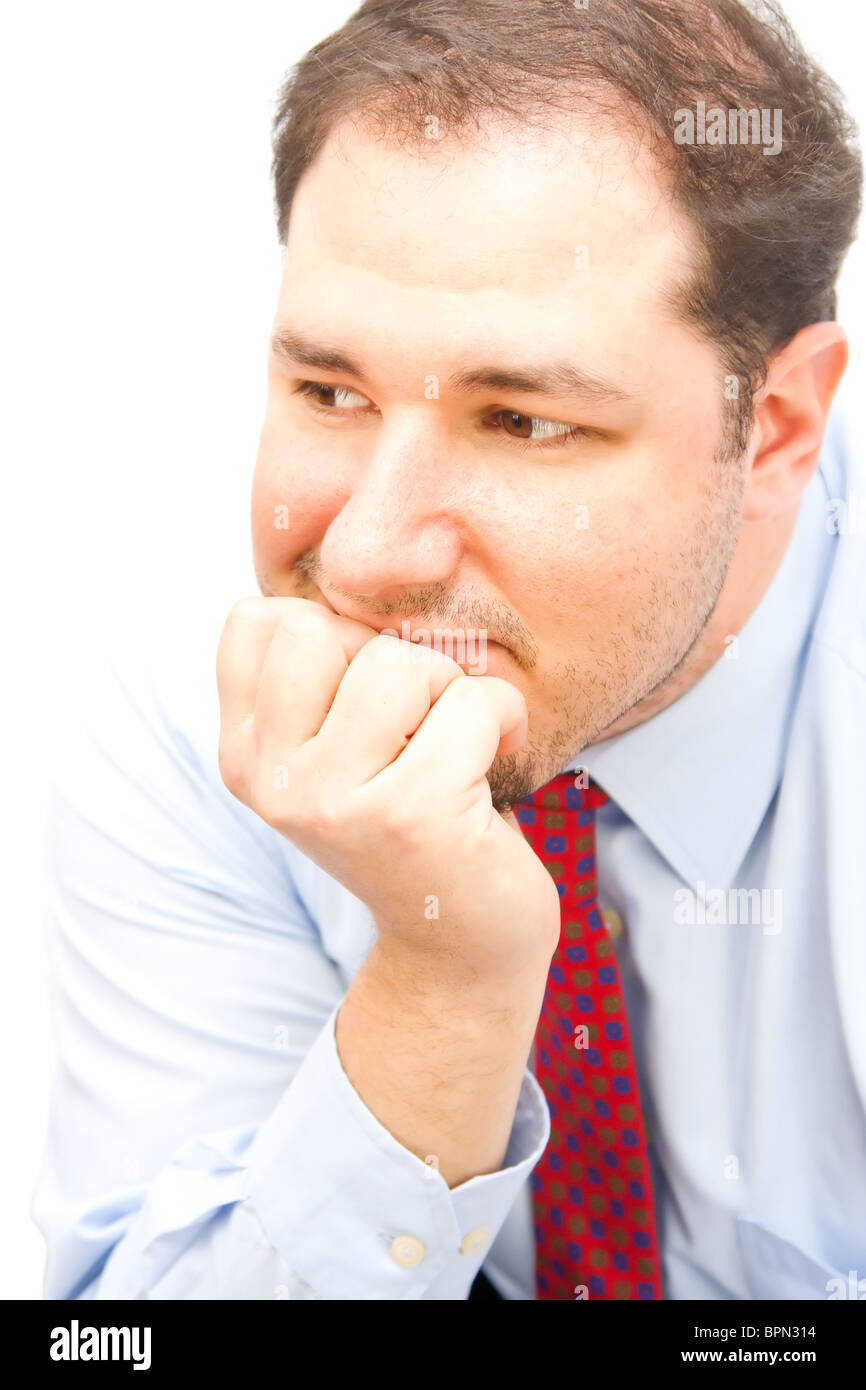Portrait of a young business man isolated on white background Stock ...