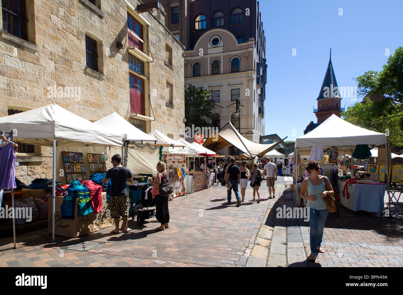 The Rocks market, Sydney, New South Wales, Australia. Stock Photo