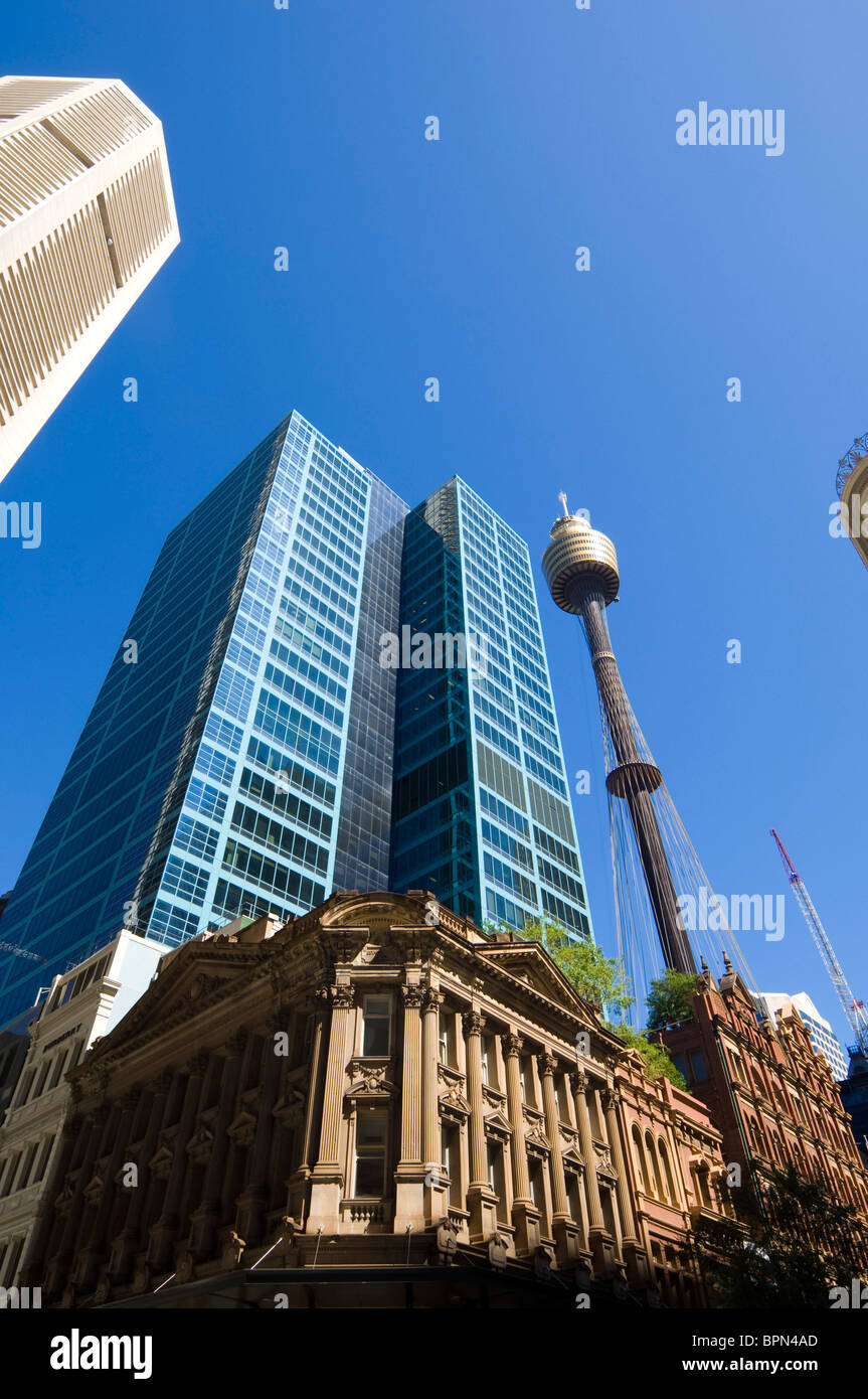 High-rise buildings in the Central Business District of Sydney, New South Wales, Australia. Stock Photo