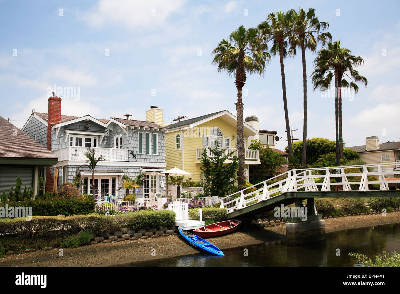 Venice canal area Los Angeles California USA Stock Photo