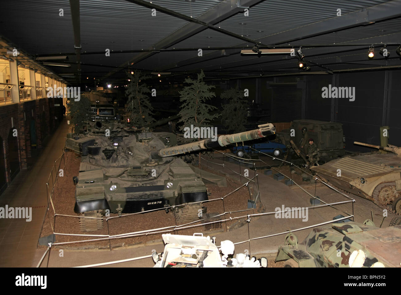 Inside the Land Warfare Museum IWM Duxford Stock Photo
